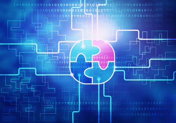 Circuit blue background