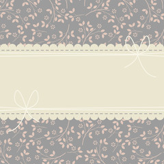 Perfect greeting card with floral background