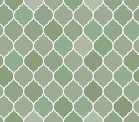 Naklejka na ściany i meble Seamless pattern green tiles, vector
