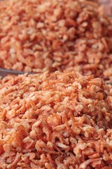 dried shrimp for cooking in the market.