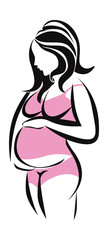 pregnant woman symbol vector