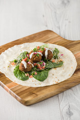 Vegan Falafel Wrap With Salsa