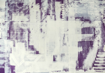 Obraz premium creative wall painting, modern, grunge brush and roller strokes