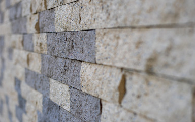 The pattern of the surface of the marble walls.