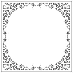 Circle frame with classic elements