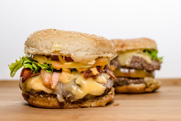 Tasty Bacon cheeseburger with Angus 