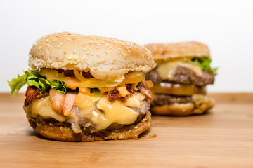 Tasty Bacon cheeseburger with Angus 
