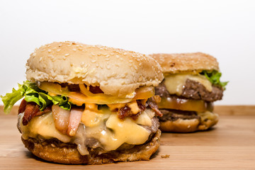 Tasty Bacon cheeseburger with Angus 