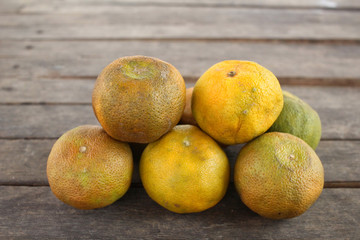 Rotten orange fruit