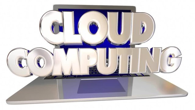 Cloud Computing Laptop Online File Storage App Programs Internet