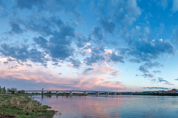 bridge across the Angara River in Irkutsk