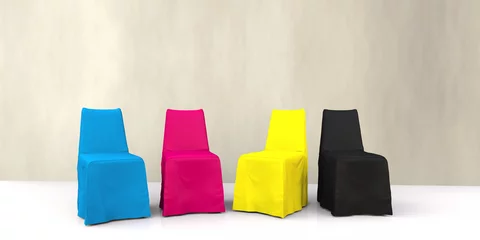 Foto auf Leinwand 3D CMYK covered chairs © Spencer