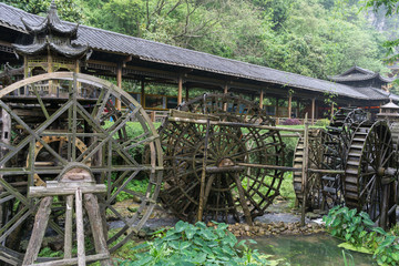 huanglong dong entrance water mills