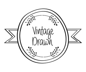 Vintage draw design. ornament icon. sketch concept