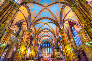 Budapest,  Mathias Cathedral, Hungary - obrazy, fototapety, plakaty