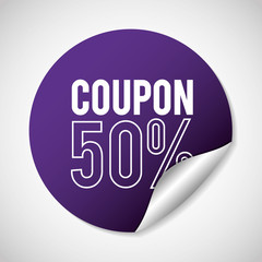 Coupon design. sale icon. shopping concept