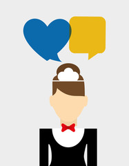 communication design. bubble icon. conversation concept 