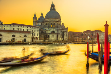 Grand Canal and Basilica Santa Maria della Salute, Venice, Italy