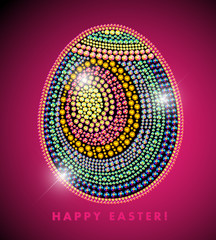 Easter background. Rhinestone gem pattern.