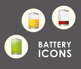 Battery design, energy and power concept, editable vector