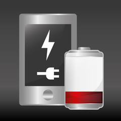 Obraz premium Battery design, energy and power concept, editable vector