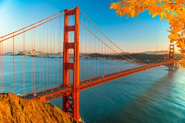 Wandcirkels plexiglas Golden Gate, San Francisco, Californië, VS. © Luciano Mortula-LGM