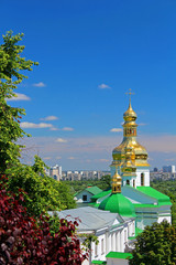 Bell tower of the lower caves and Holy Cross Church Kiev Pechersk Lavra Monastery, Kyiv, Ukraine