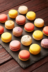 French delicious dessert macaroons