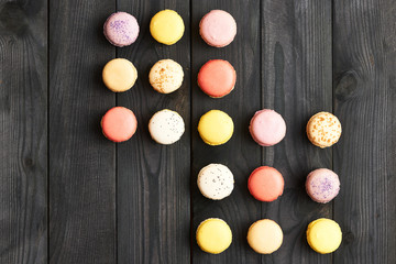 French delicious dessert macaroons
