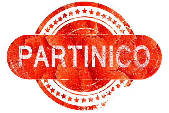 Partinico, vintage old stamp with rough lines and edges
