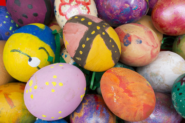Fototapeta na wymiar Colourful Easter eggs