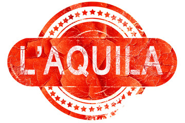 L'aquila, vintage old stamp with rough lines and edges