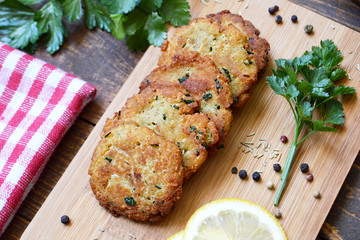 Homemade fishburgers