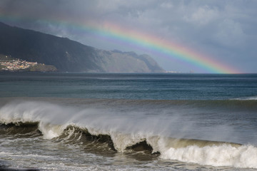 wilde, raue Landschaft in Madeira, Portugal