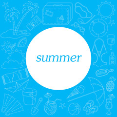 Summer set for beach. 