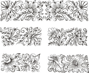 symmetric flower patterns