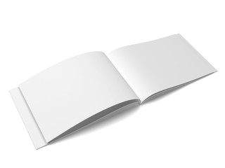 Open magazine or brochure