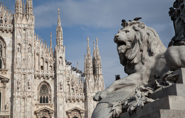 Milano Duomo con leone