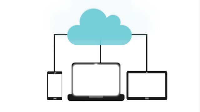 cloud computing  design, video animation