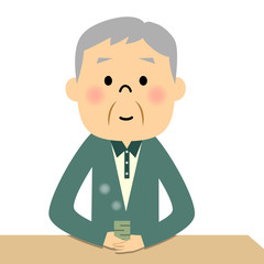 シニア おじいちゃん ティータイム