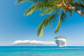Cruise ship tropical beach