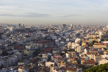 View on Lisbon at sunset