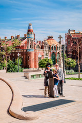 Fototapeta premium Balade dans l'Ancien Hôpital de Sant Pau à Barcelone