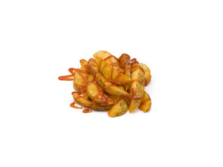 potato wedges with ketchup