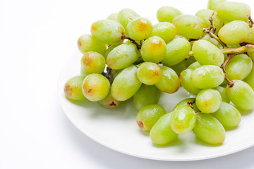 Green Wet Grapes