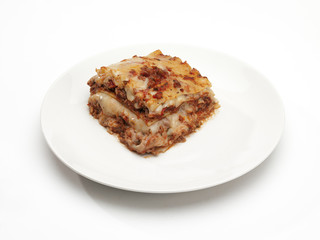 lasagna on plate
