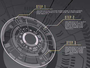 grayscale color infographic