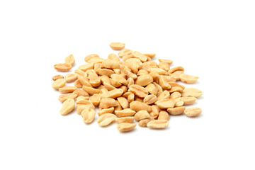 Roast shelled peanuts in a pile.