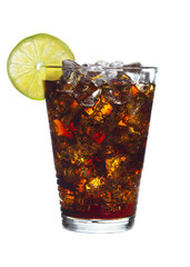 iced drink with lime