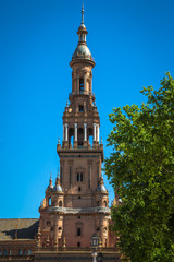 Fototapeta premium Spanish Square (Plaza de Espana) in Sevilla, Spain